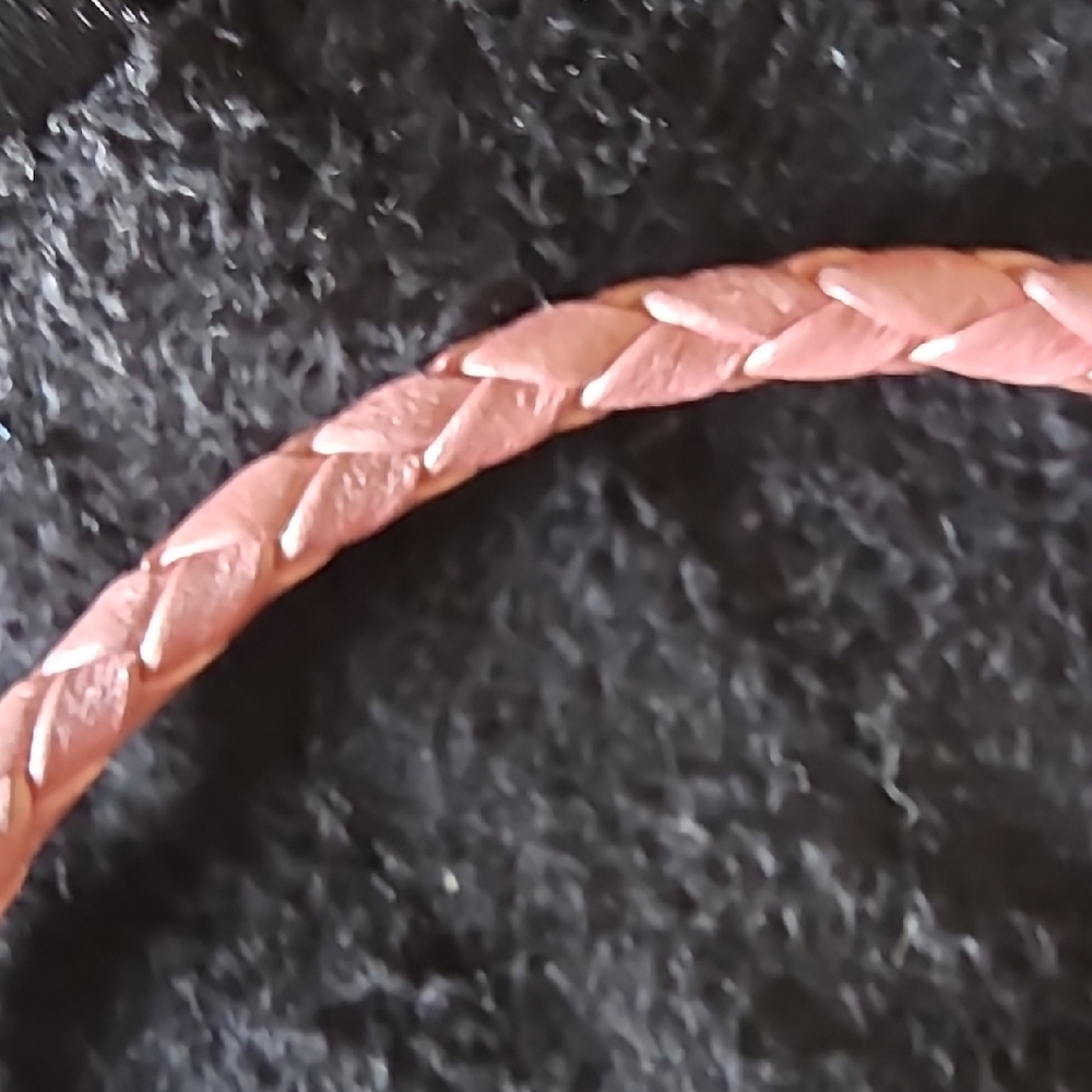 Pandora Pink Braided Bracelet with Silver Clasp, Size 6 - Picture 3 of 3